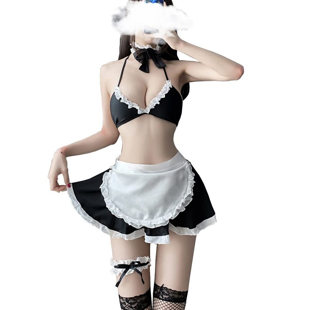 3386 Sexy Maid Outfit French Lace Anime Cosplay Lingerie Maid Costume